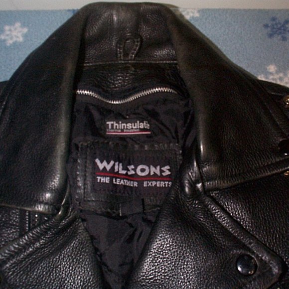 Vintage Wilsons Leather Biker Motorcycle punk rocker jacket - Picture 3 of 7